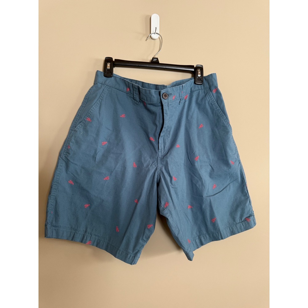 Magellan Outdoors Men's Blue Lobster Print Shorts Size 33W
